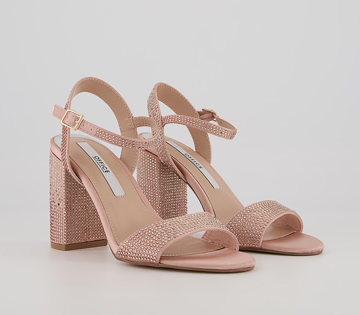 Office Mona Two Part Block Heels Office Mona Two Part Block Heels Nude Embelishment