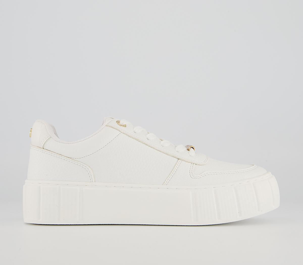 Office Fig Textured Sole Lace Up Trainers Office Fig Textured Sole Lace Up Trainers White
