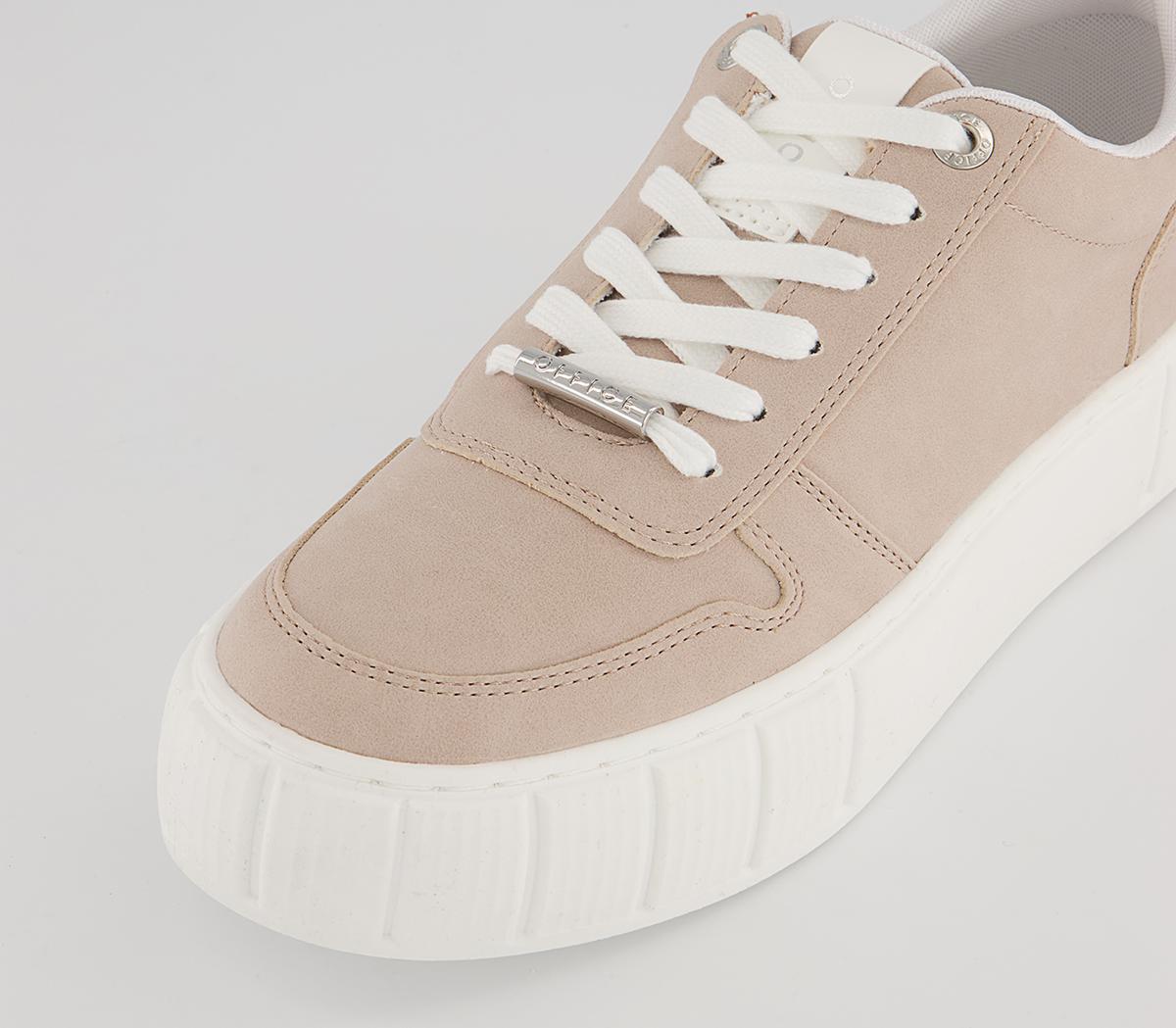 Office Fig Textured Sole Lace Up Trainers Office Fig Textured Sole Lace Up Trainers Pink