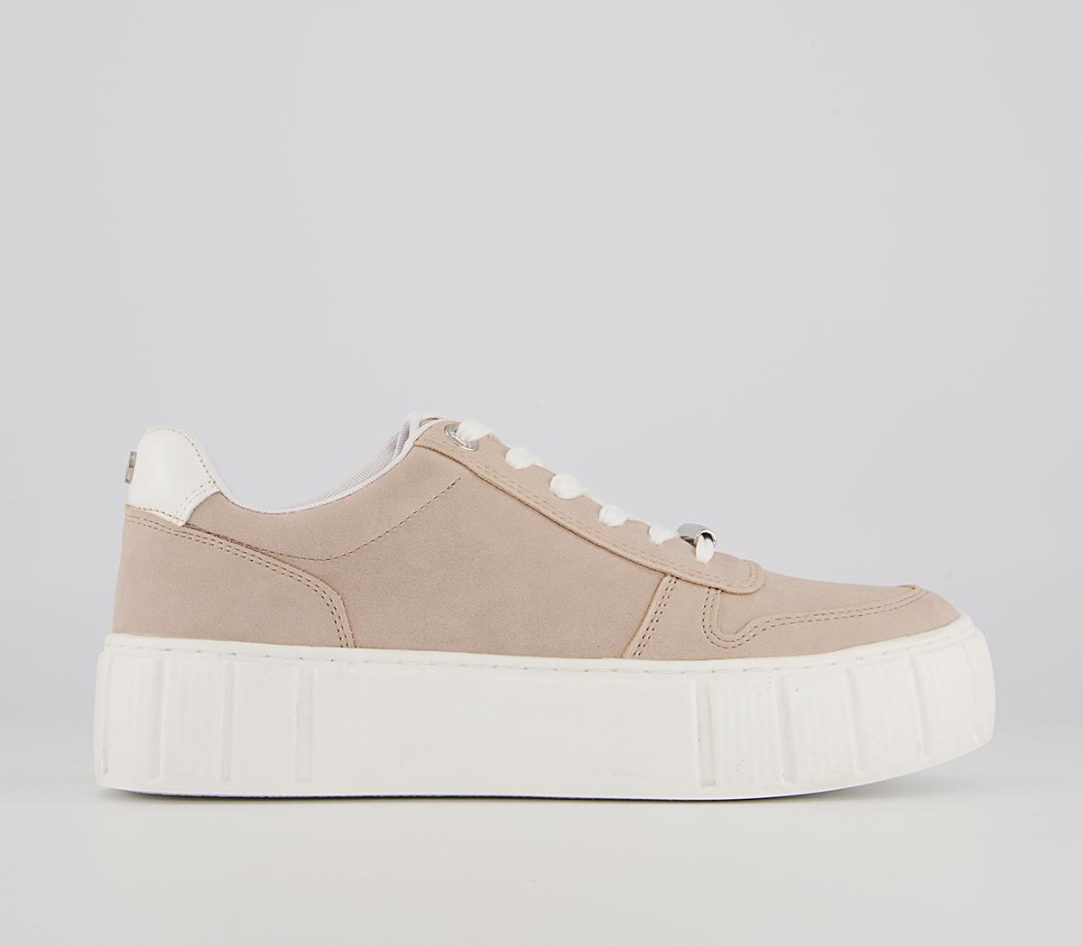 Office Fig Textured Sole Lace Up Trainers Office Fig Textured Sole Lace Up Trainers Pink