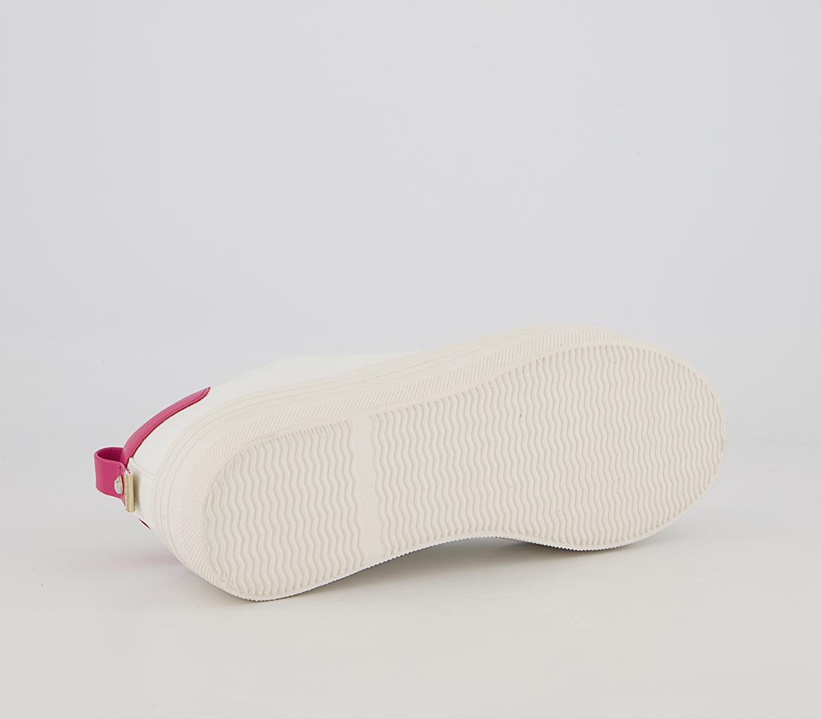Office Fetch Flatform Lace Up Trainers Office Fetch Flatform Lace Up Trainers White Pink Mix