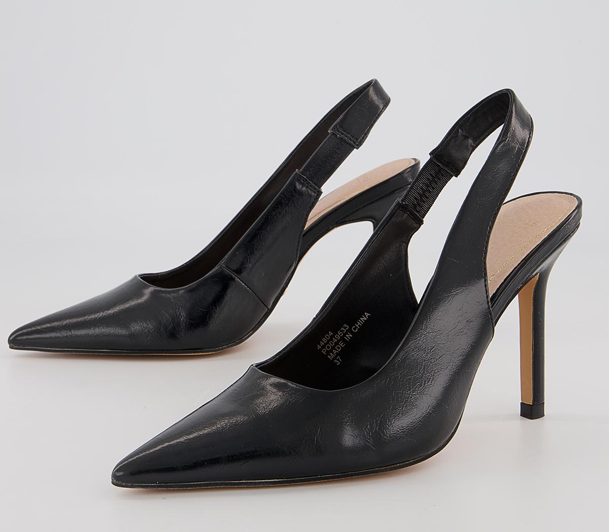Office Hampton Slingback Pointed Court High Heels Office Hampton Slingback Pointed Court High Heels Black