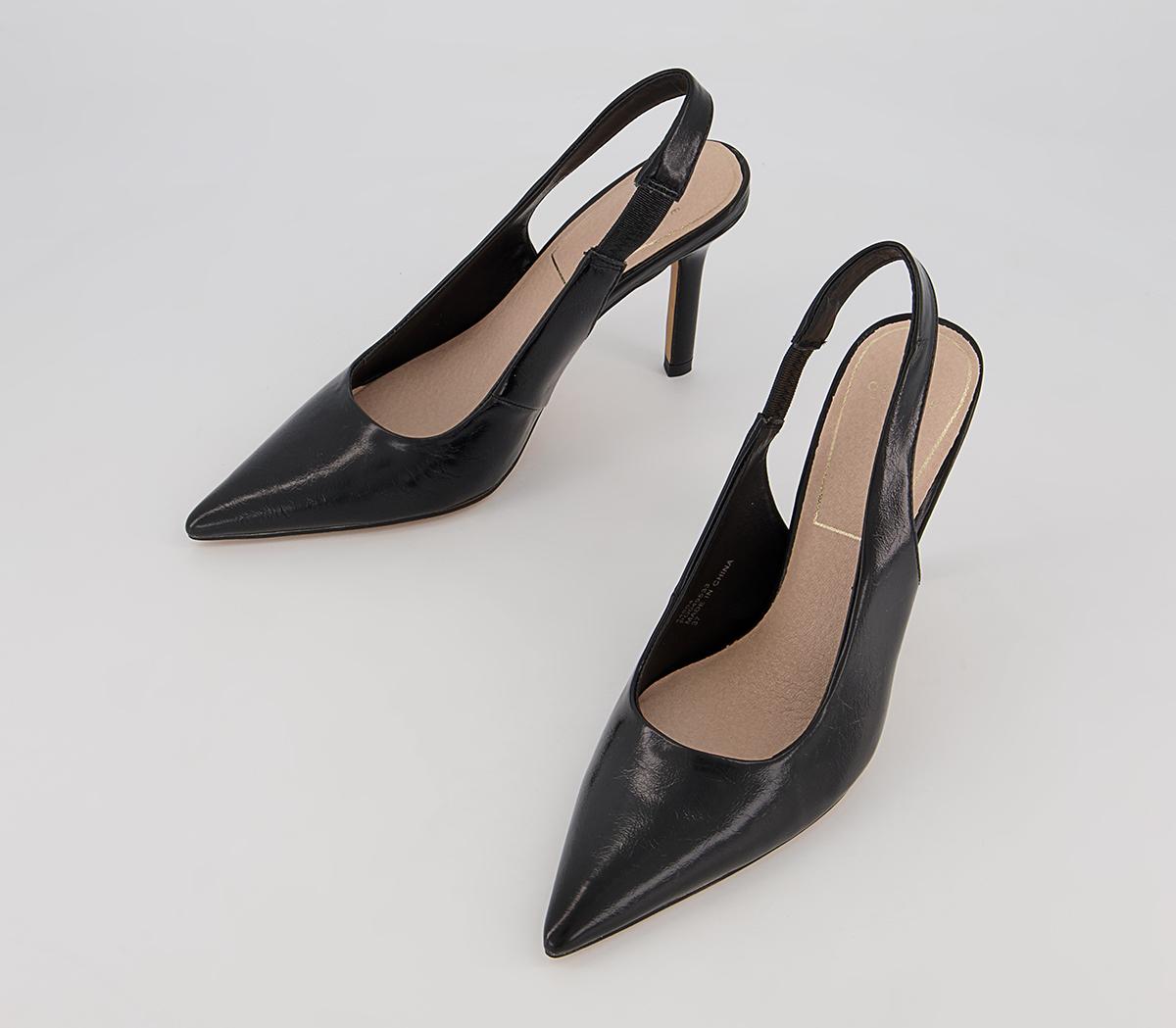 Office Hampton Slingback Pointed Court High Heels Office Hampton Slingback Pointed Court High Heels Black
