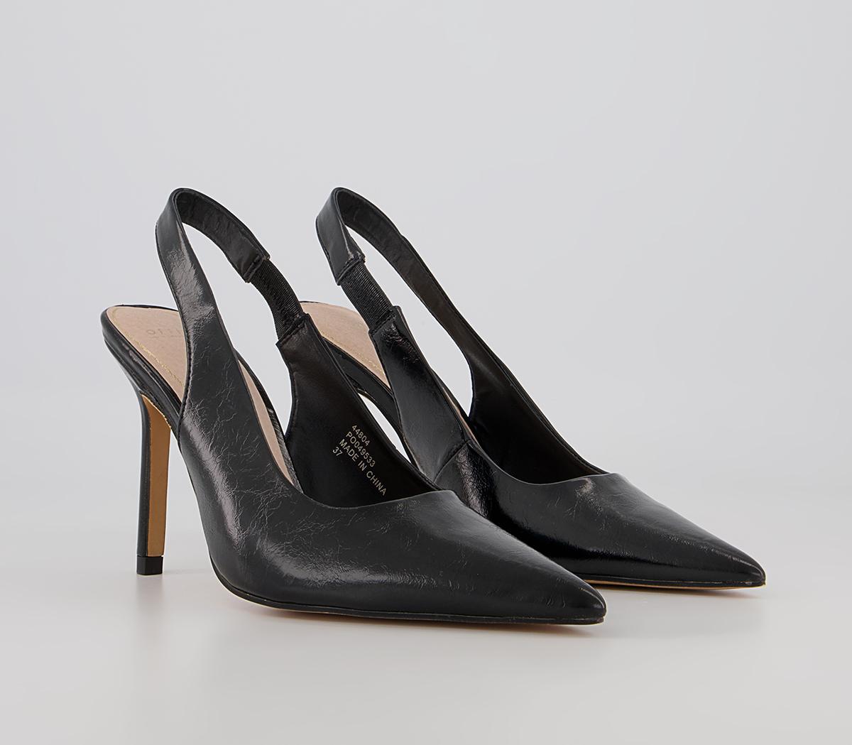 Office Hampton Slingback Pointed Court High Heels Office Hampton Slingback Pointed Court High Heels Black