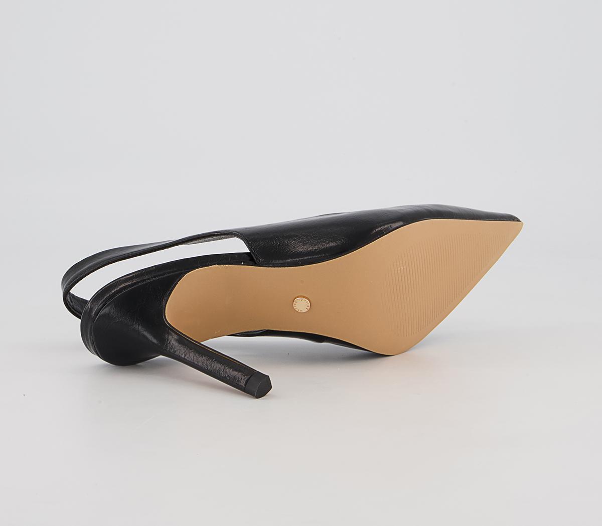 Office Hampton Slingback Pointed Court High Heels Office Hampton Slingback Pointed Court High Heels Black