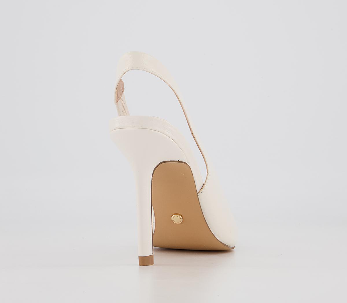 Office Hampton Sling Back Court High Heels Office Hampton Sling Back Court High Heels Off White