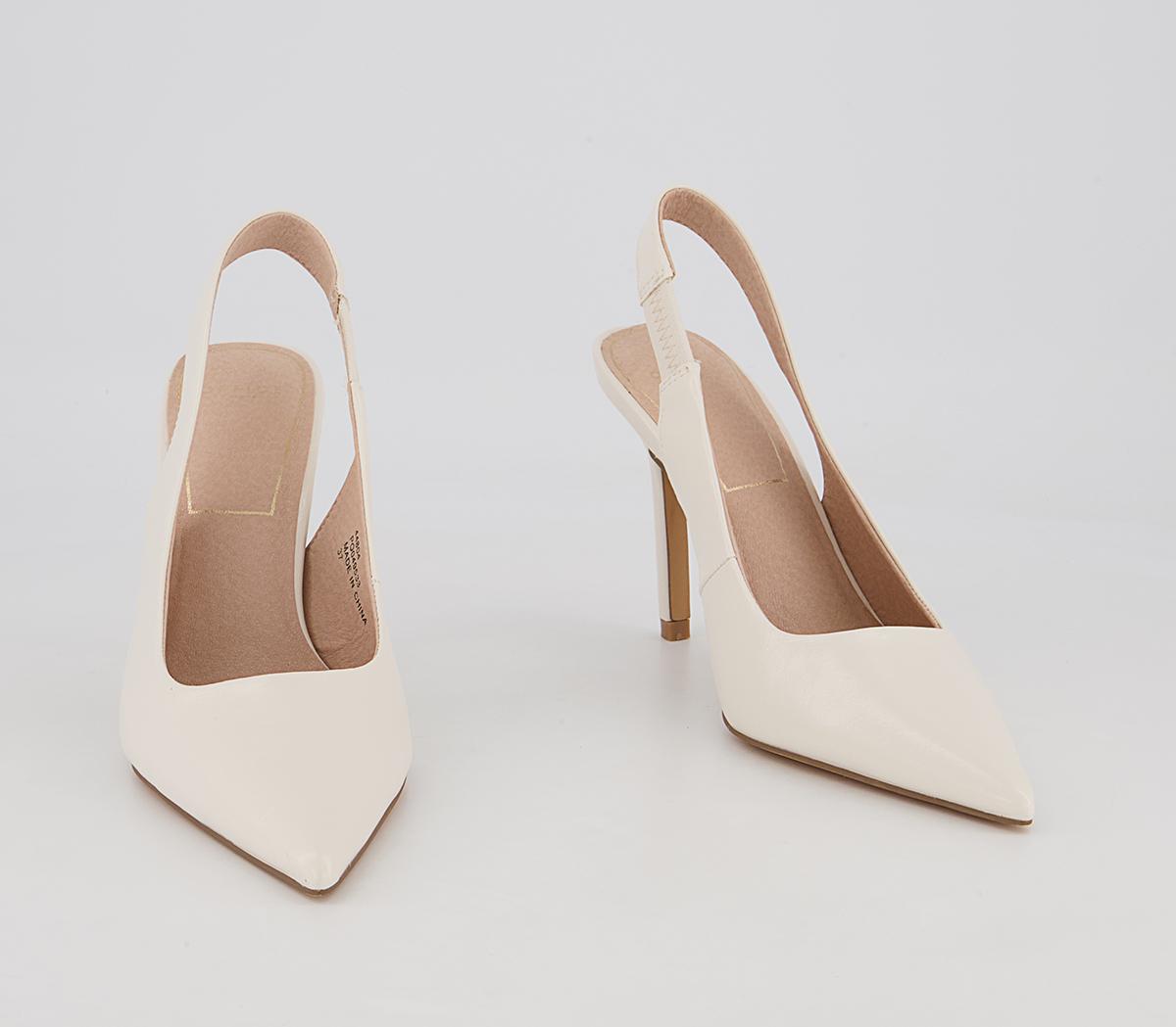 Office Hampton Sling Back Court High Heels Office Hampton Sling Back Court High Heels Off White