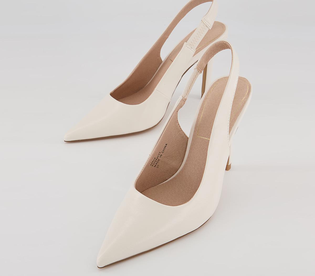 Office Hampton Sling Back Court High Heels Office Hampton Sling Back Court High Heels Off White