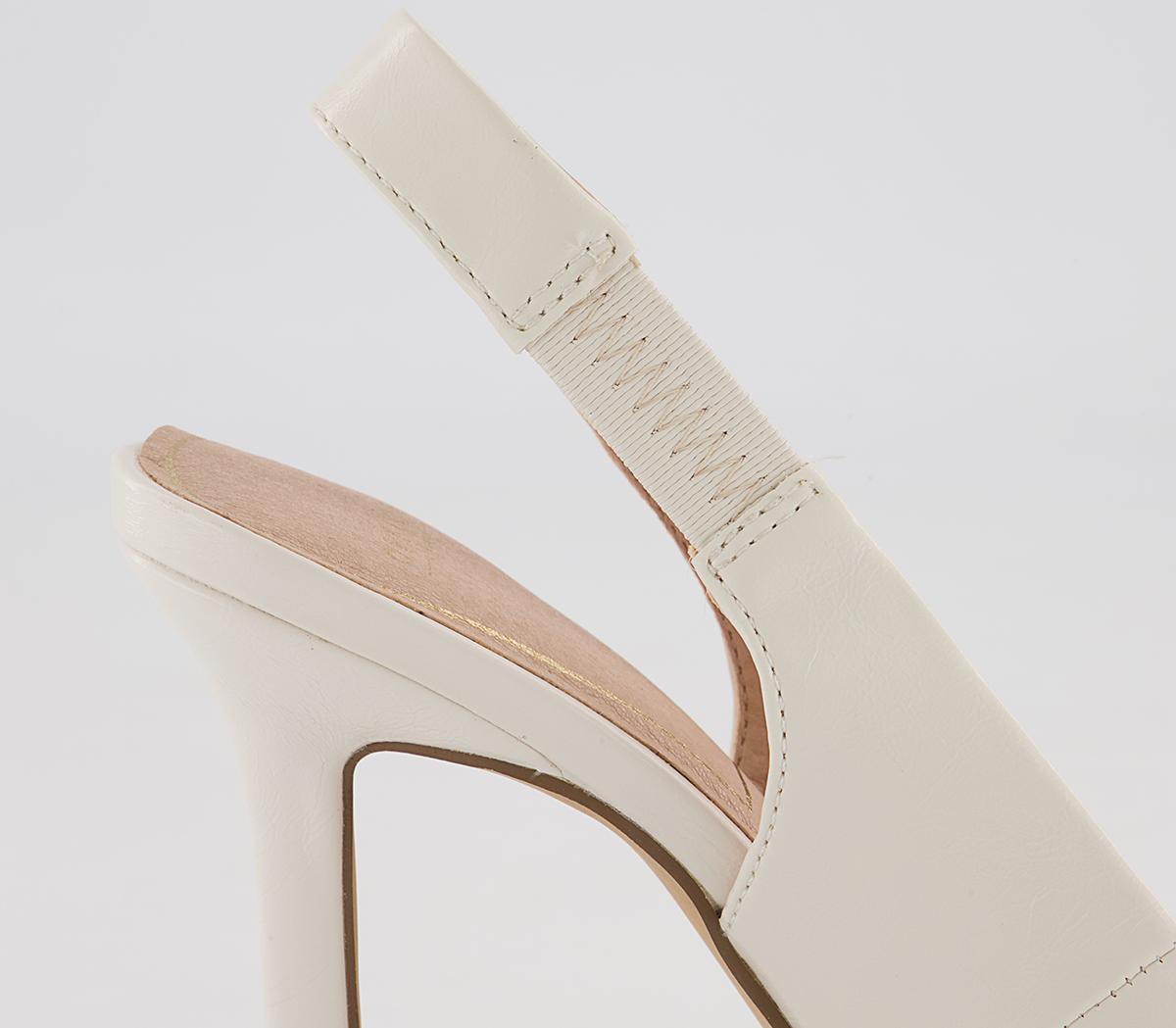 Office Hampton Sling Back Court High Heels Office Hampton Sling Back Court High Heels Off White