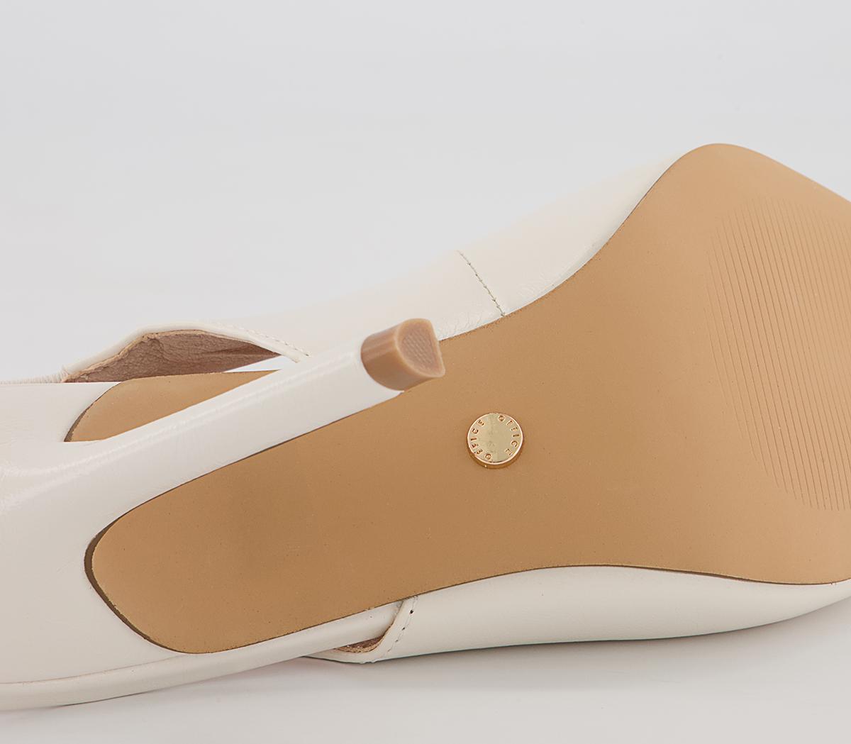 Office Hampton Sling Back Court High Heels Office Hampton Sling Back Court High Heels Off White