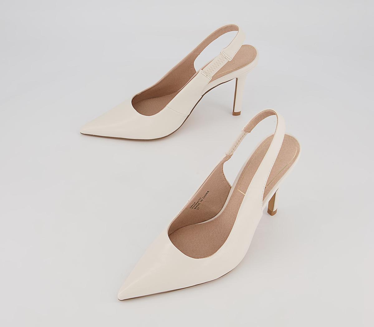 Office Hampton Sling Back Court High Heels Office Hampton Sling Back Court High Heels Off White