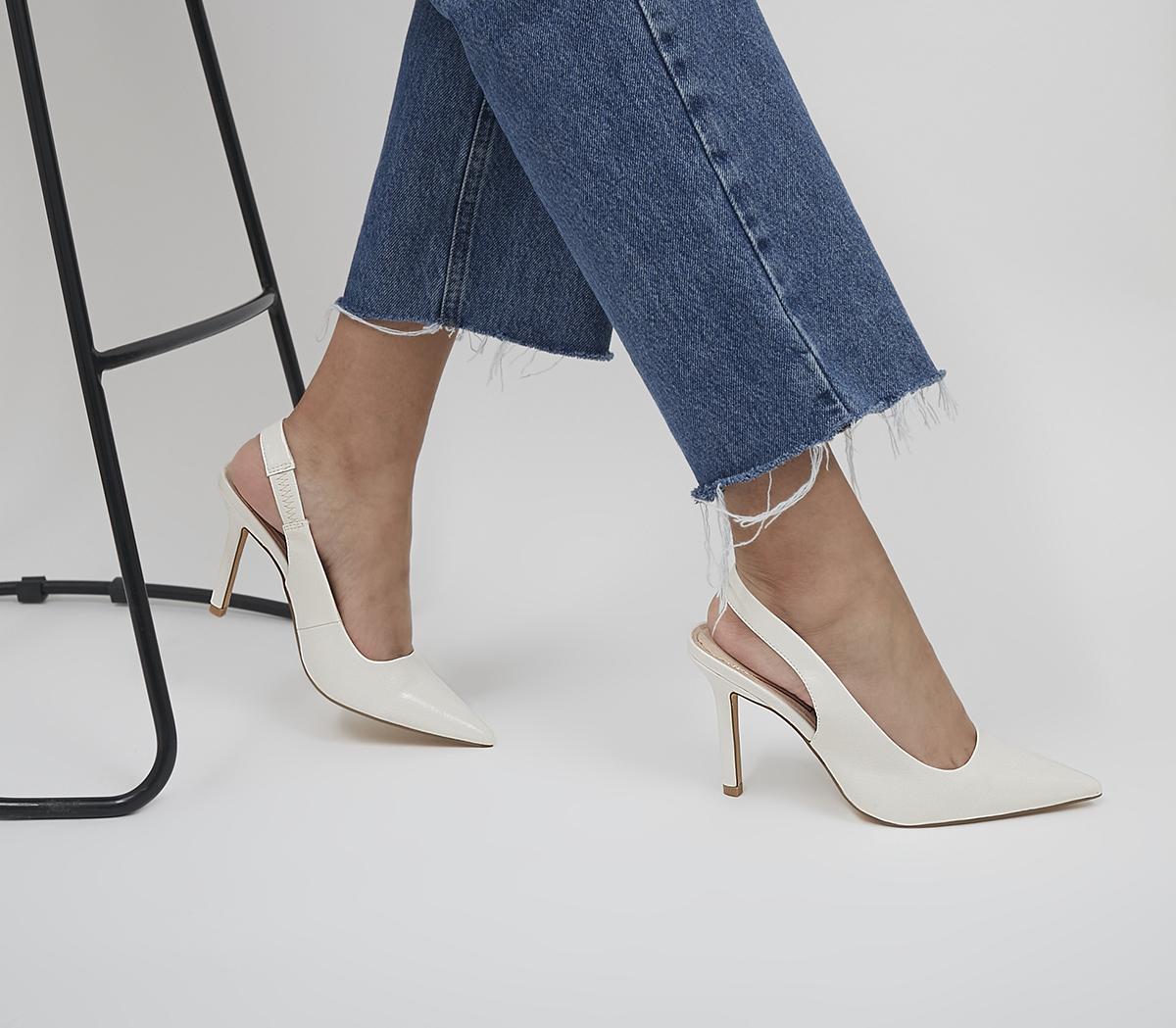 Off white slingback clearance pumps