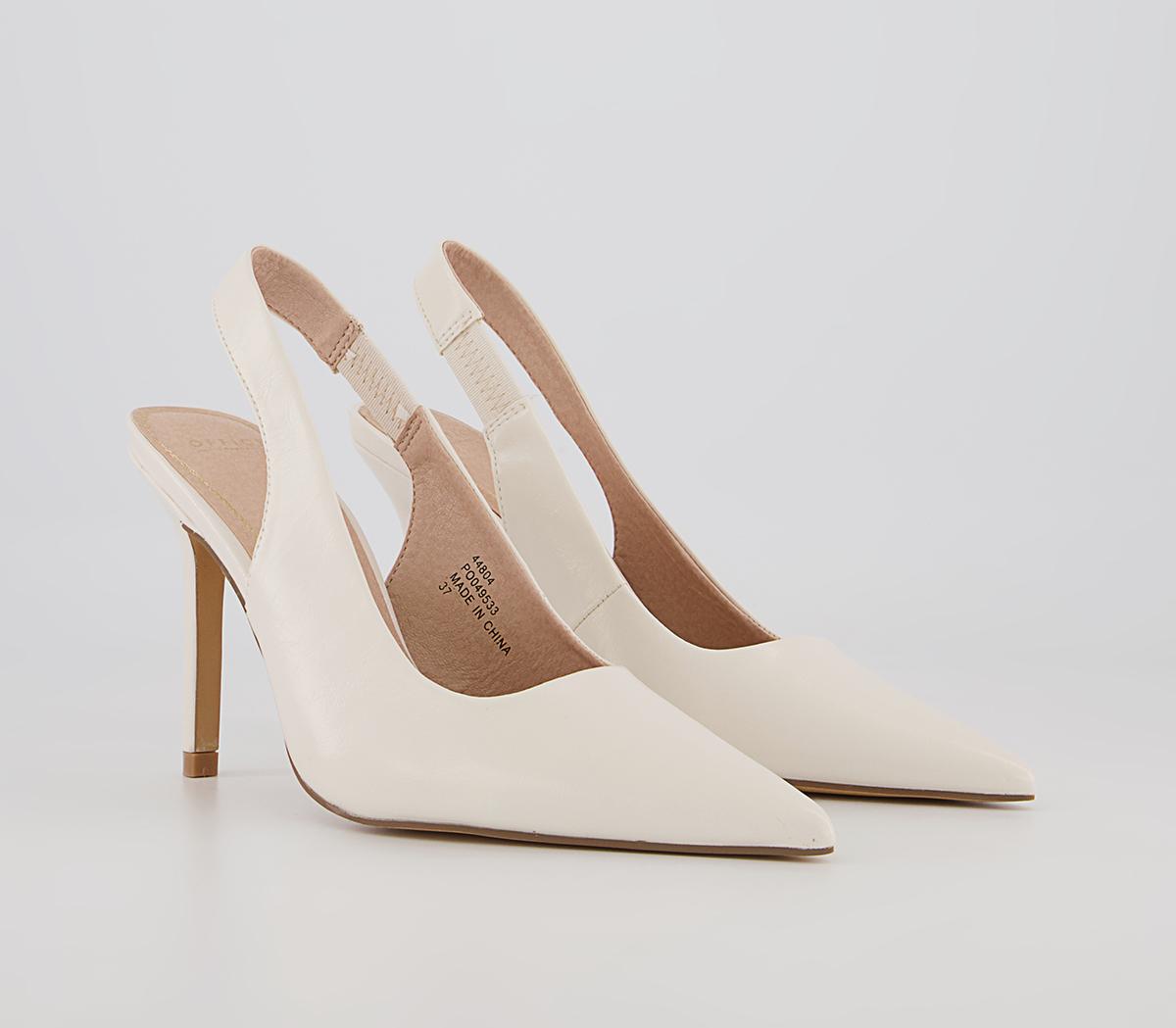 Office Hampton Sling Back Court High Heels Office Hampton Sling Back Court High Heels Off White