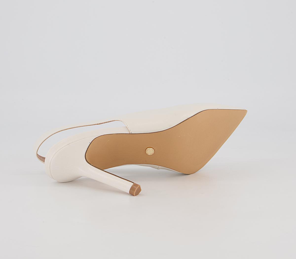 Office Hampton Sling Back Court High Heels Office Hampton Sling Back Court High Heels Off White