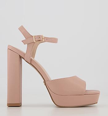 Nude store prom shoes