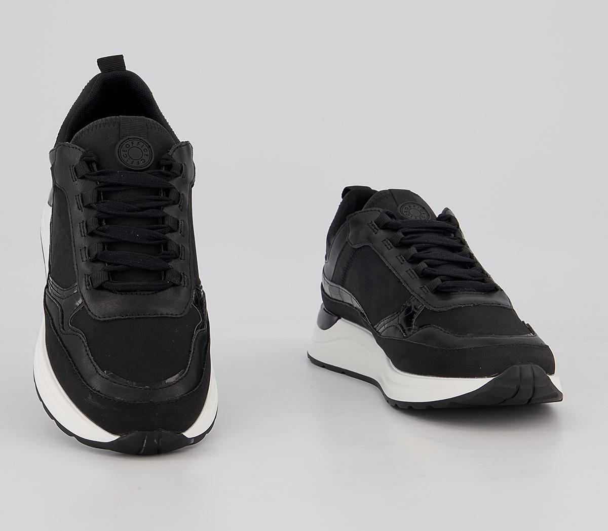 Office Fold Lace Up Chunky Runners Office Fold Lace Up Chunky Runners Black Mix
