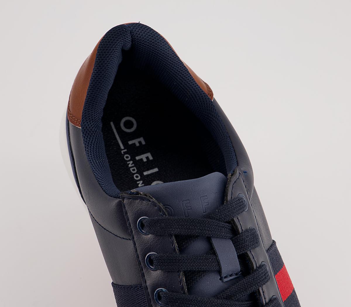 OFFICE Colne Side Ribbon Casual Sneakers Navy - Men's Casual Shoes