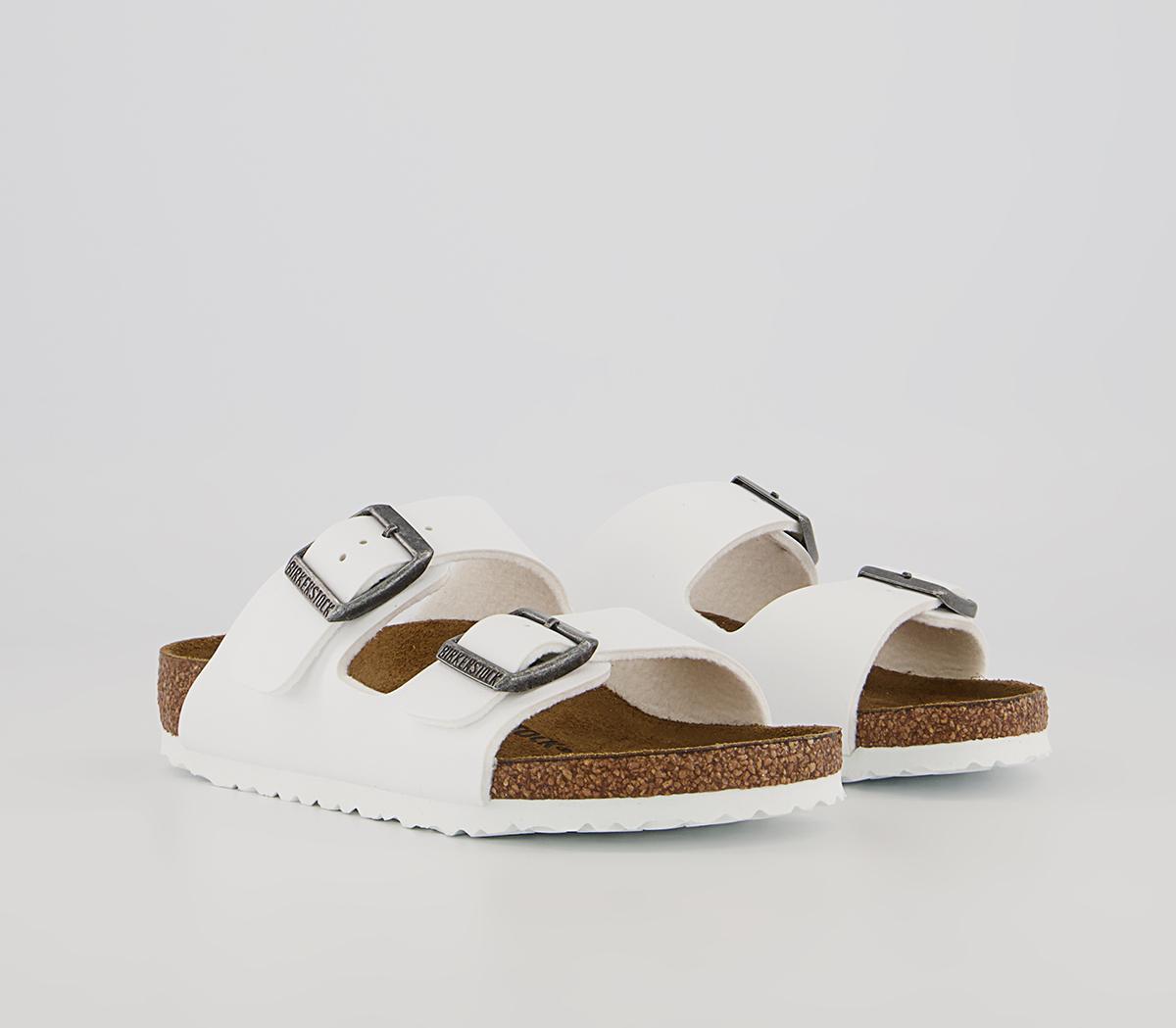 BIRKENSTOCK Arizona Kids Sandals White - Youth Trainers & Shoes