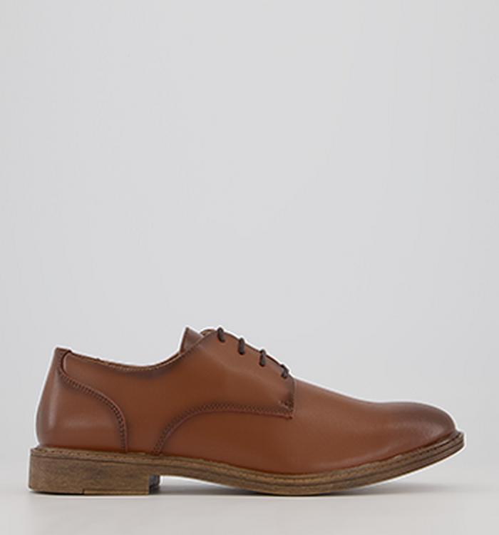 Office Curton Smart Casual Derby Shoes Tan Leather