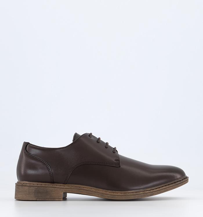 OFFICE Curton Leather Derby Shoes Brown Leather