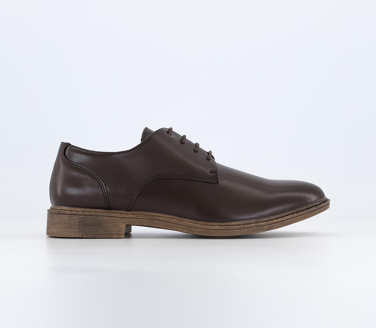 OFFICECurton Leather Derby ShoesBrown Leather