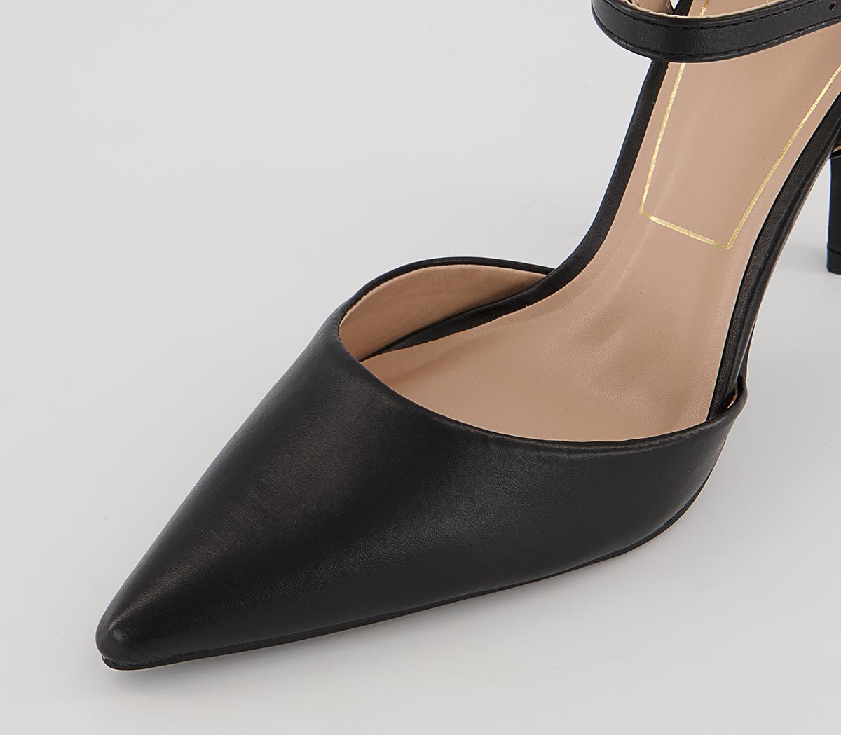 Office Hoop Open Back Court Heels Office Hoop Open Back Court Heels Black