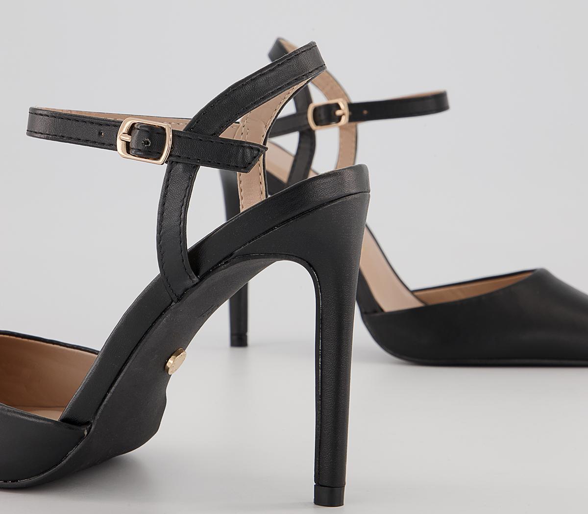 Office Hoop Open Back Court Heels Office Hoop Open Back Court Heels Black
