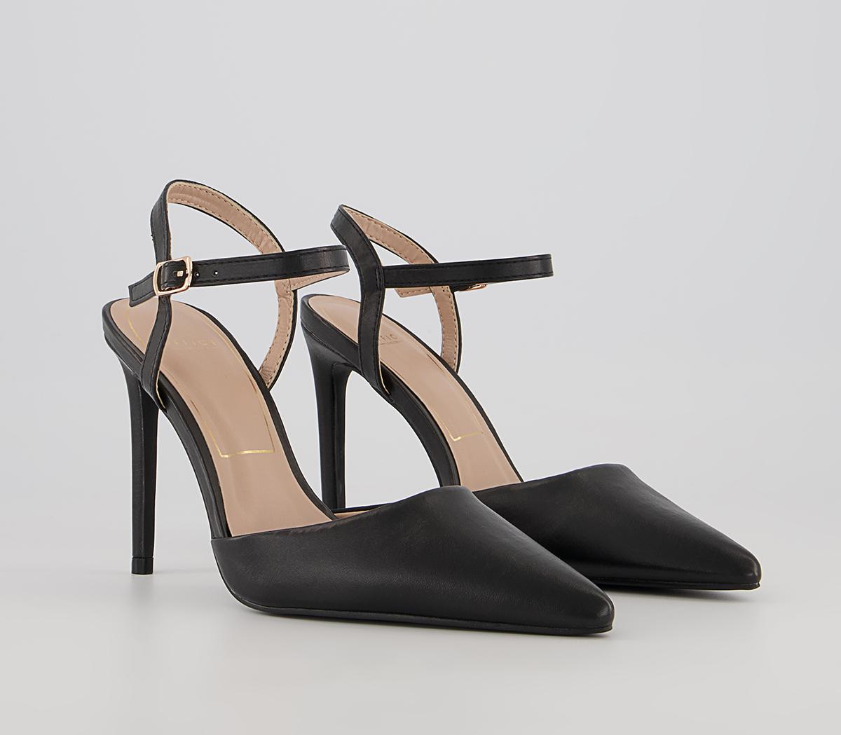 Office Hoop Open Back Court Heels Office Hoop Open Back Court Heels Black