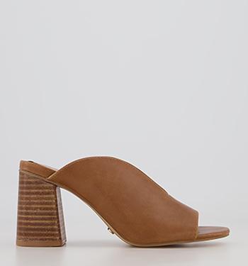 tan mule shoes