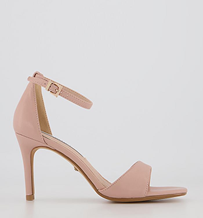 Office Mixer Two Part Stiletto Heeled Sandals Nude
