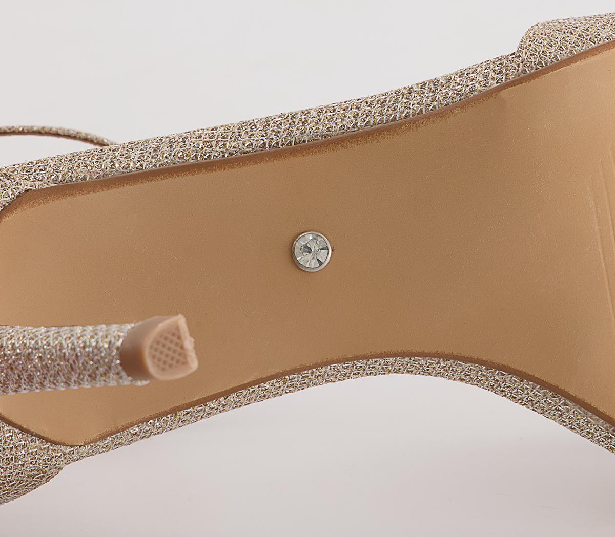 Office Mixer Two Part Stiletto Heeled Sandals Office Mixer Two Part Stiletto Heeled Sandals Gold