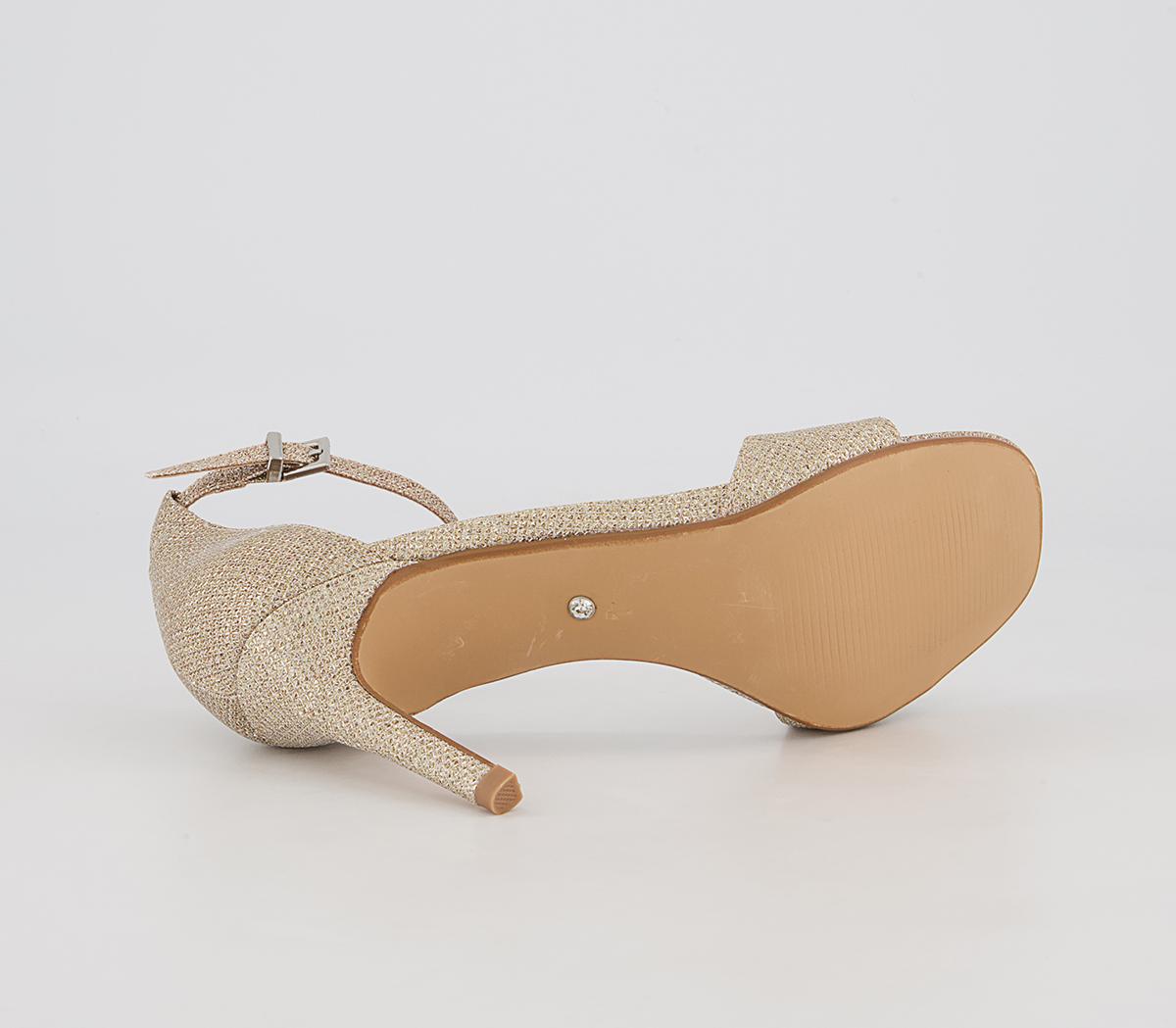 Office Mixer Two Part Stiletto Heeled Sandals Office Mixer Two Part Stiletto Heeled Sandals Gold