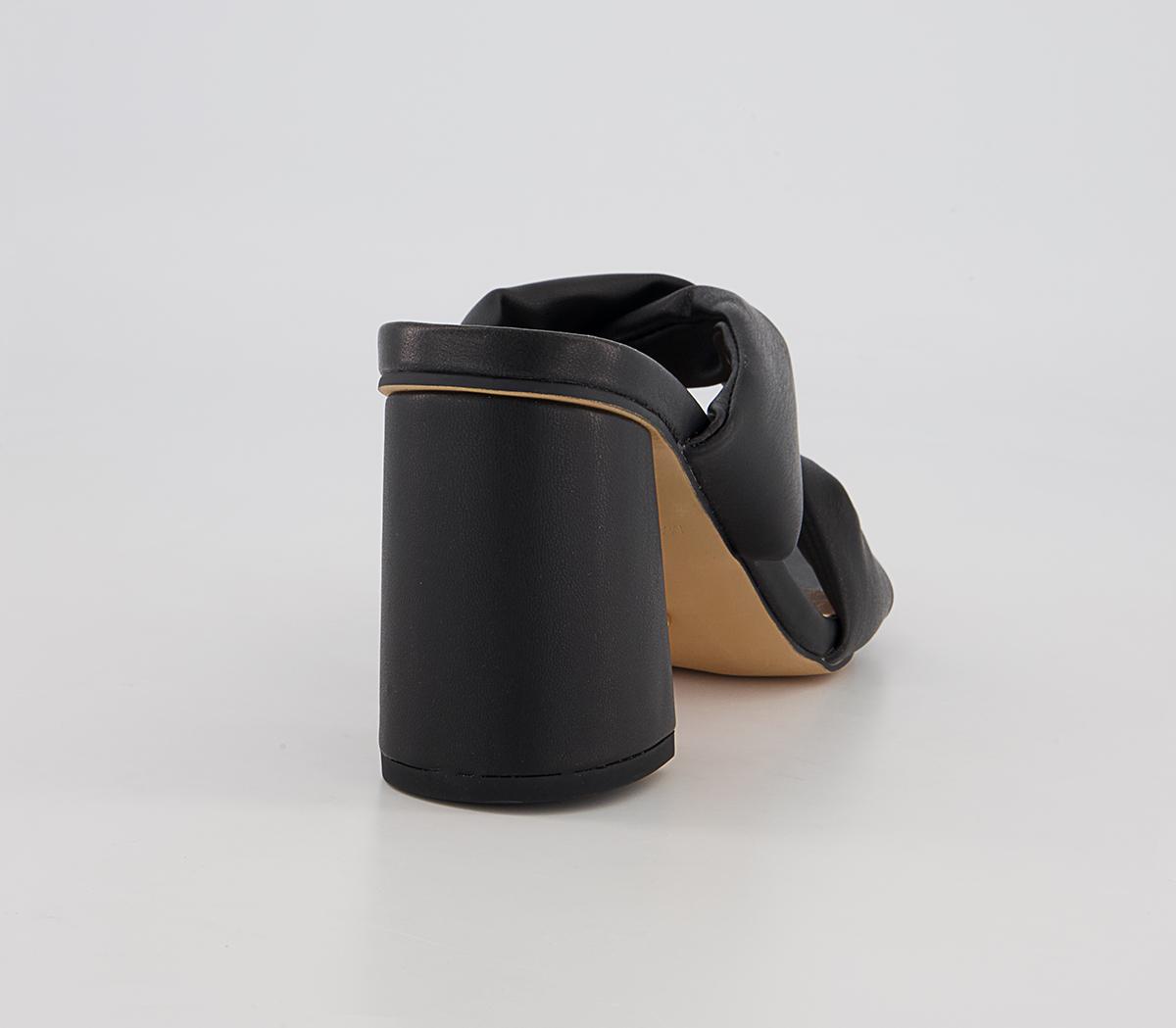 OFFICE Millcrest Twist Vamp Block Heeled Slip On Mules OFFICE Millcrest Twist Vamp Block Heeled Slip On Mules Black