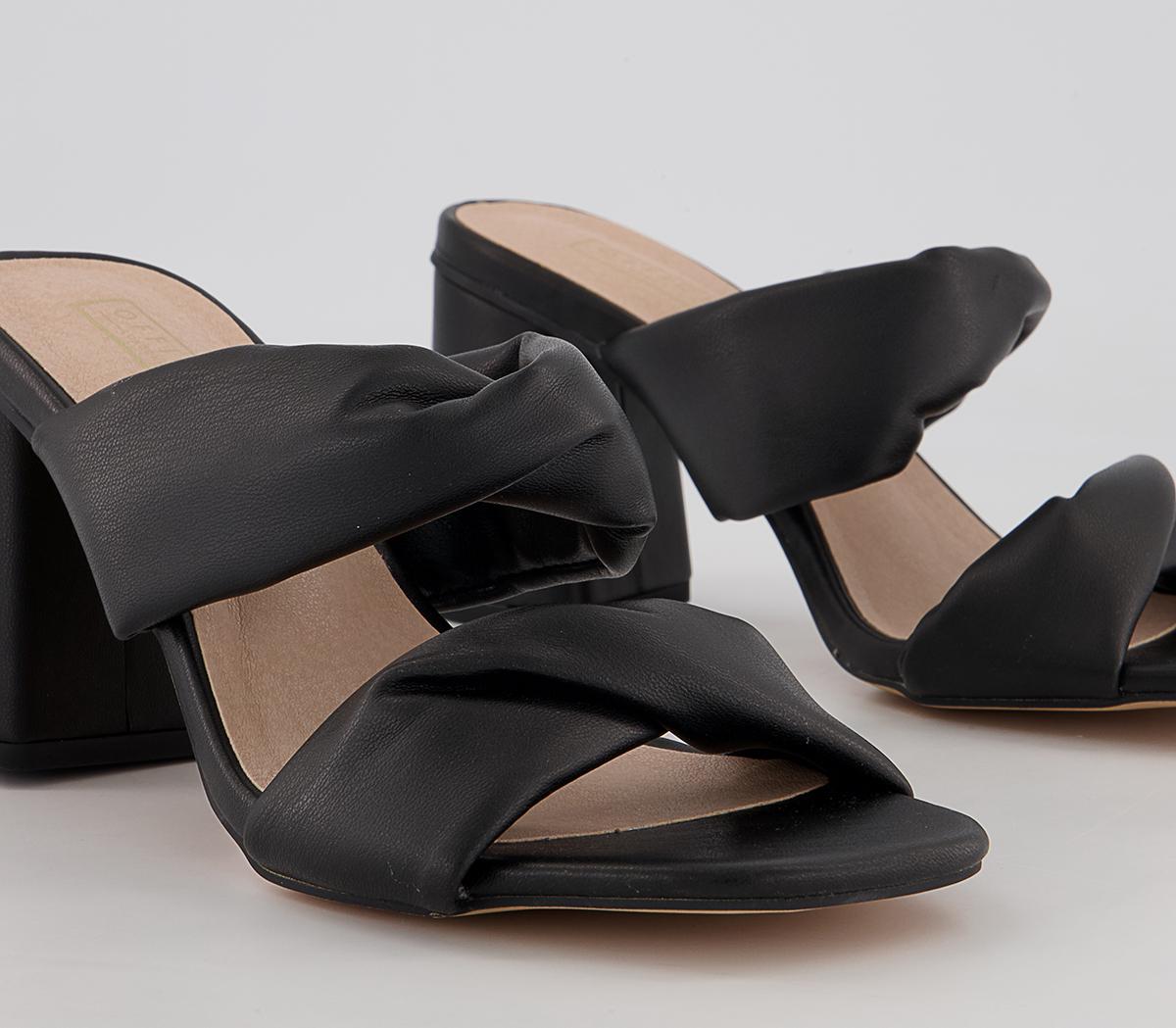 OFFICEMillcrest Twist Vamp Block Heeled Slip On MulesBlack