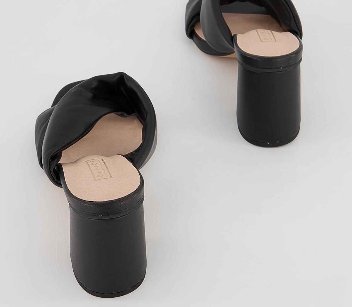OFFICEMillcrest Twist Vamp Block Heeled Slip On MulesBlack