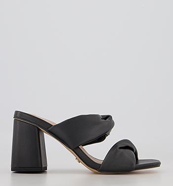 black high heel mules womens