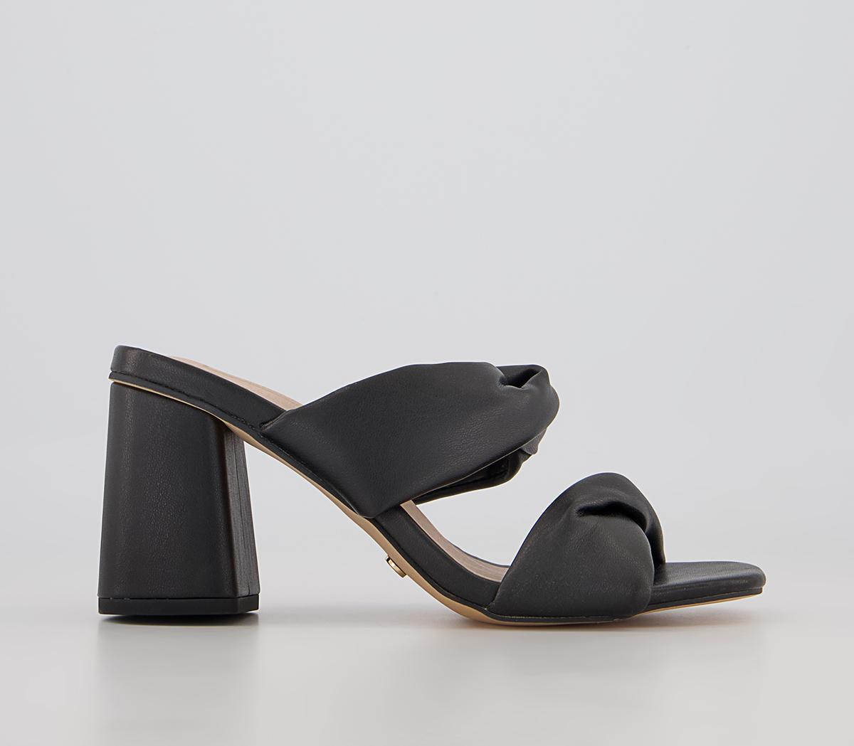 OFFICEMillcrest Twist Vamp Block Heeled Slip On MulesBlack