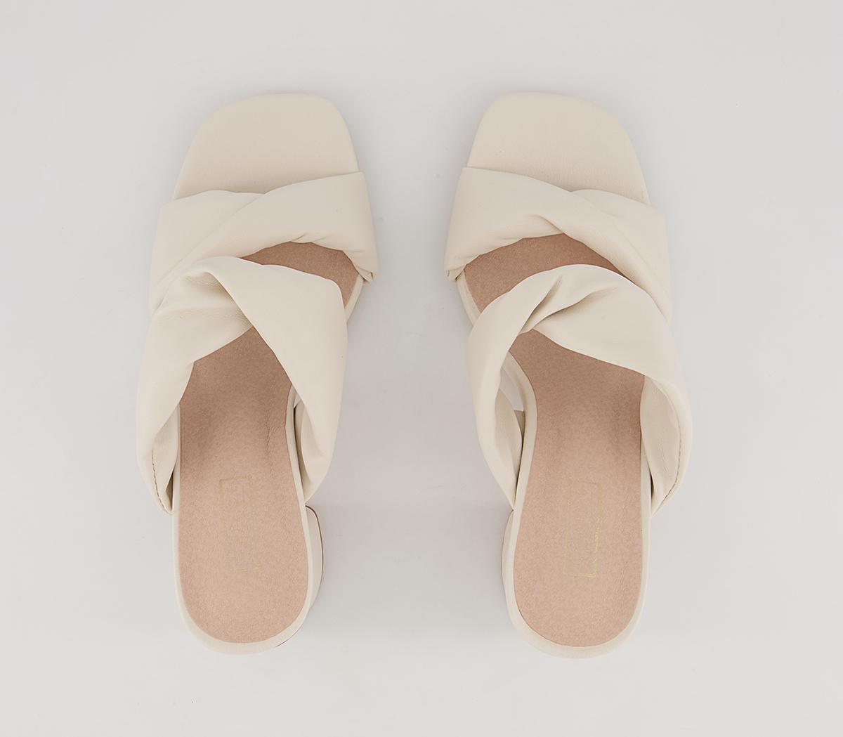 Office Millcrest Twist Vamp Block Heeled Slip On Mules Office Millcrest Twist Vamp Block Heeled Slip On Mules Off White