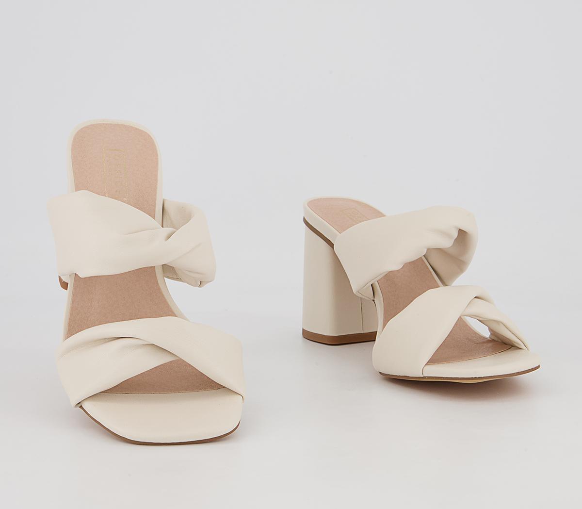 Office Millcrest Twist Vamp Block Heeled Slip On Mules Office Millcrest Twist Vamp Block Heeled Slip On Mules Off White