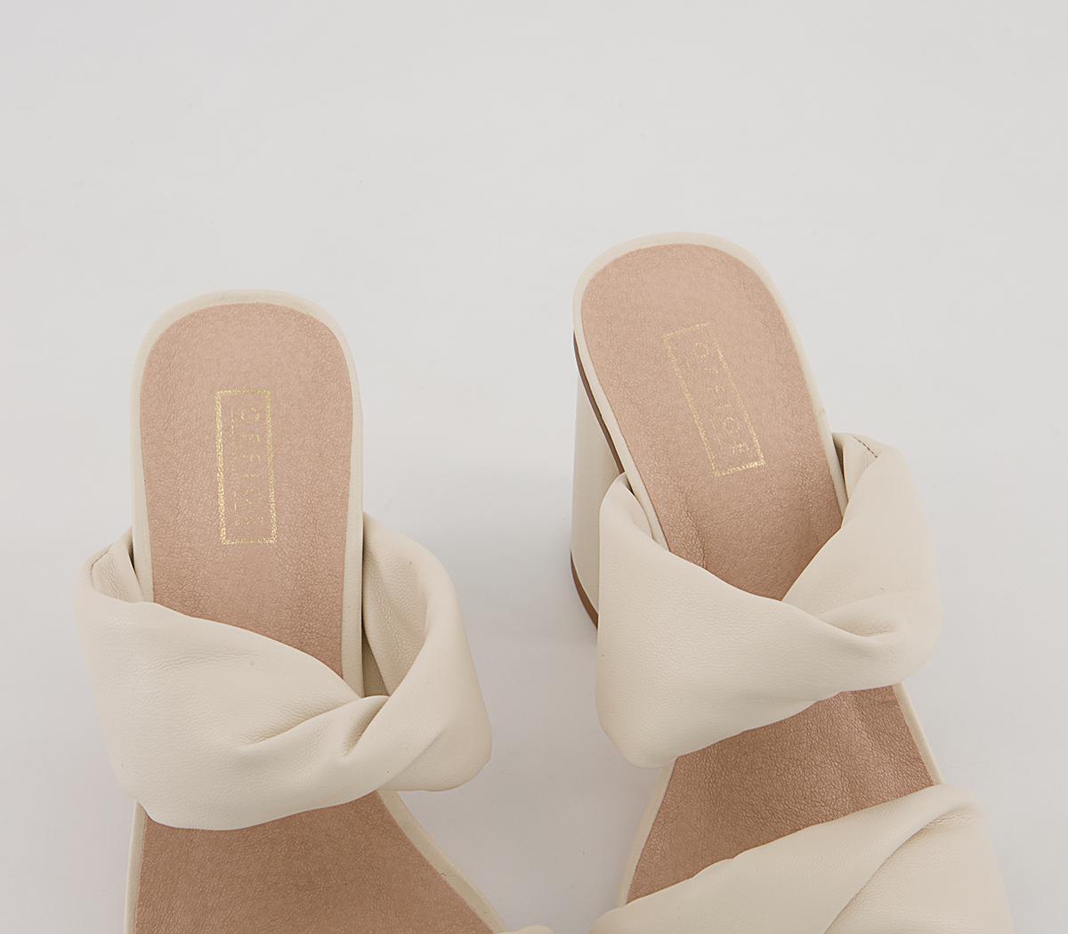 Office Millcrest Twist Vamp Block Heeled Slip On Mules Office Millcrest Twist Vamp Block Heeled Slip On Mules Off White