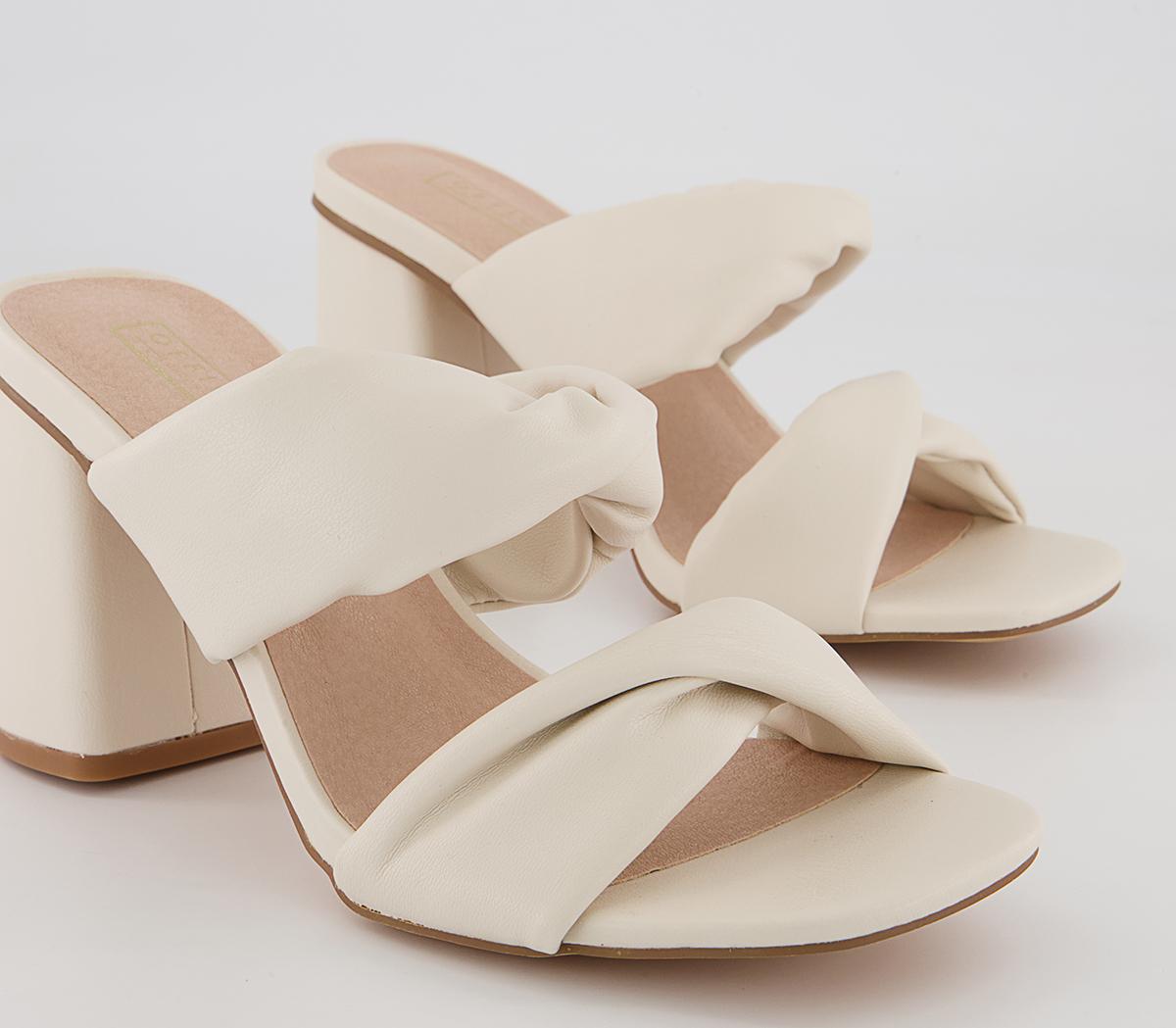 Office Millcrest Twist Vamp Block Heeled Slip On Mules Office Millcrest Twist Vamp Block Heeled Slip On Mules Off White