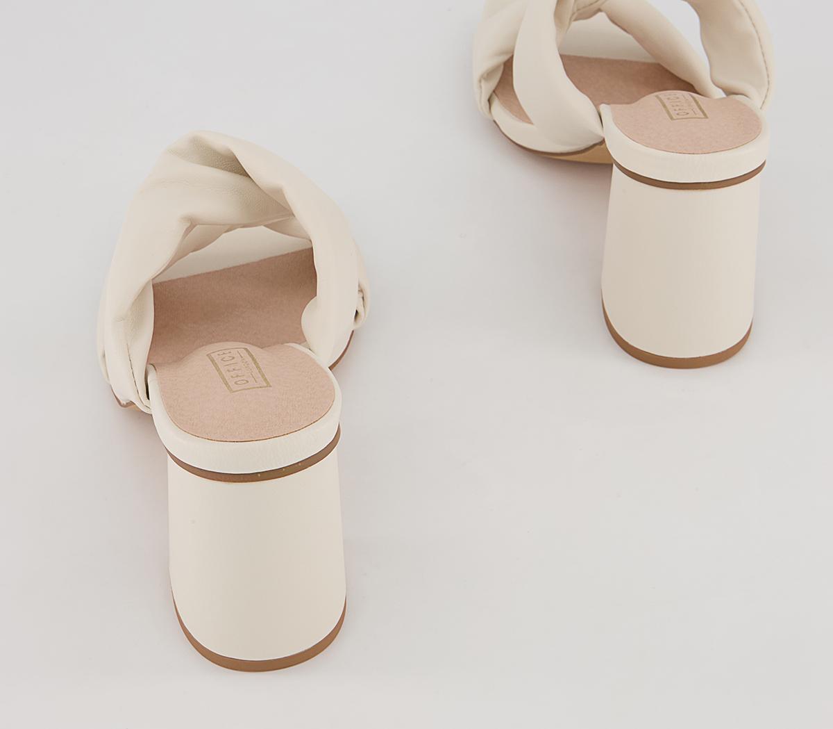 Office Millcrest Twist Vamp Block Heeled Slip On Mules Office Millcrest Twist Vamp Block Heeled Slip On Mules Off White