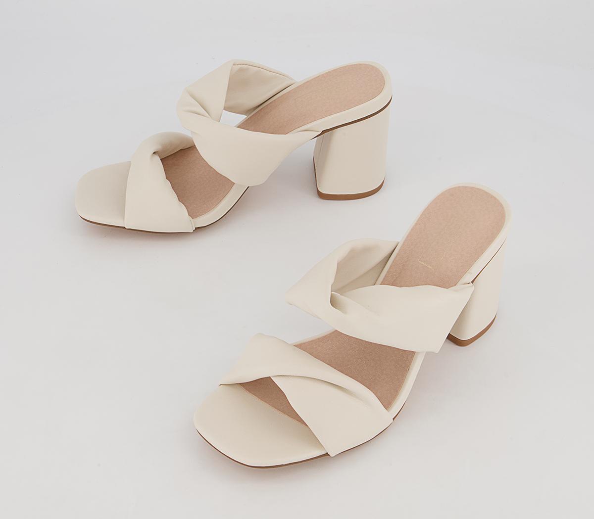 Office Millcrest Twist Vamp Block Heeled Slip On Mules Office Millcrest Twist Vamp Block Heeled Slip On Mules Off White