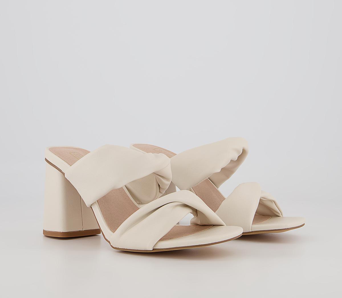 Office Millcrest Twist Vamp Block Heeled Slip On Mules Office Millcrest Twist Vamp Block Heeled Slip On Mules Off White