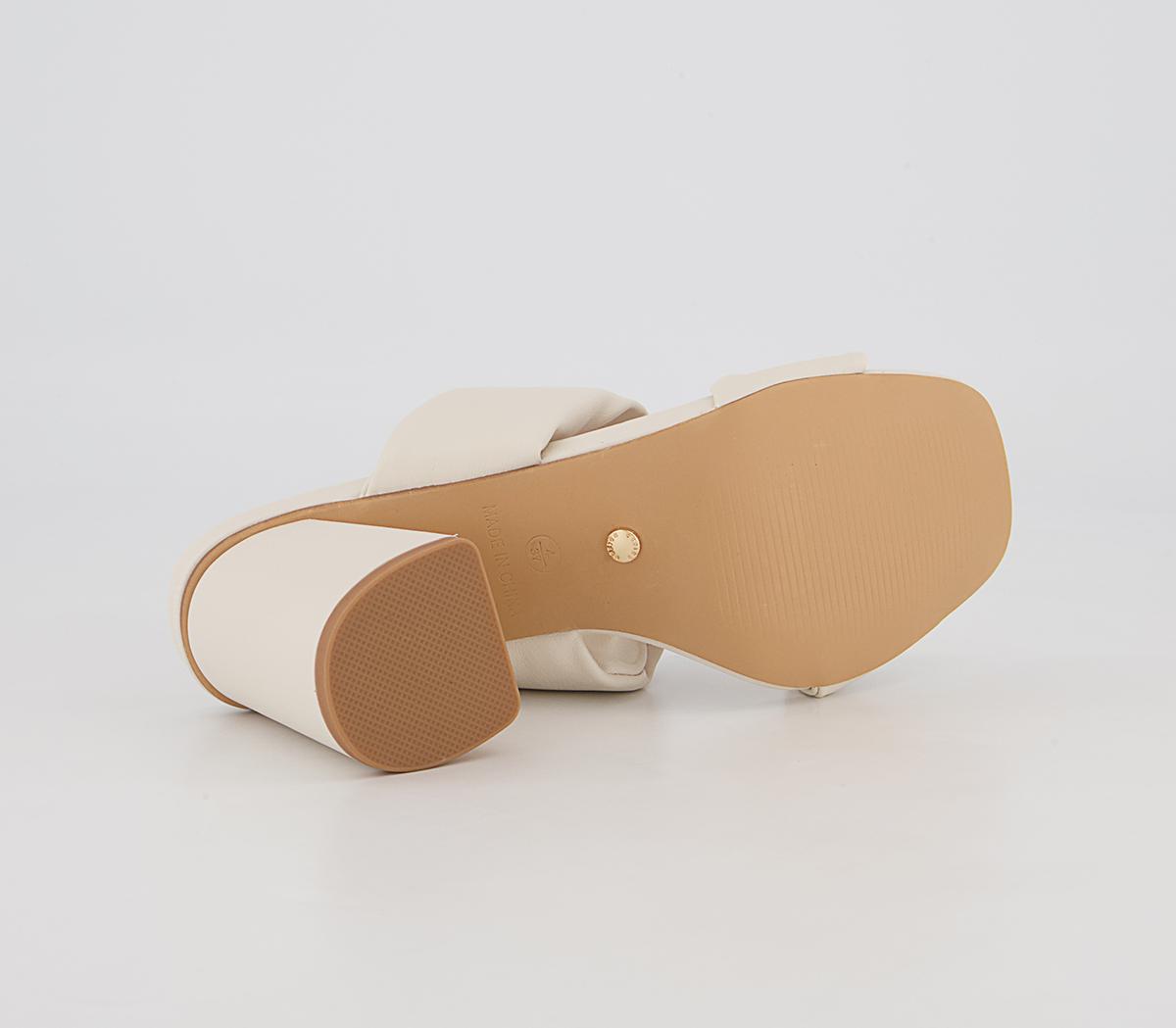 Office Millcrest Twist Vamp Block Heeled Slip On Mules Office Millcrest Twist Vamp Block Heeled Slip On Mules Off White