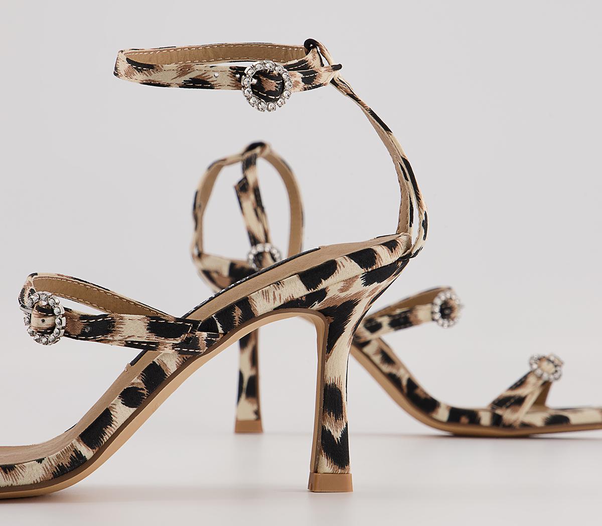 Office Maxim Diamante Buckle Sandals Office Maxim Diamante Buckle Sandals Leopard