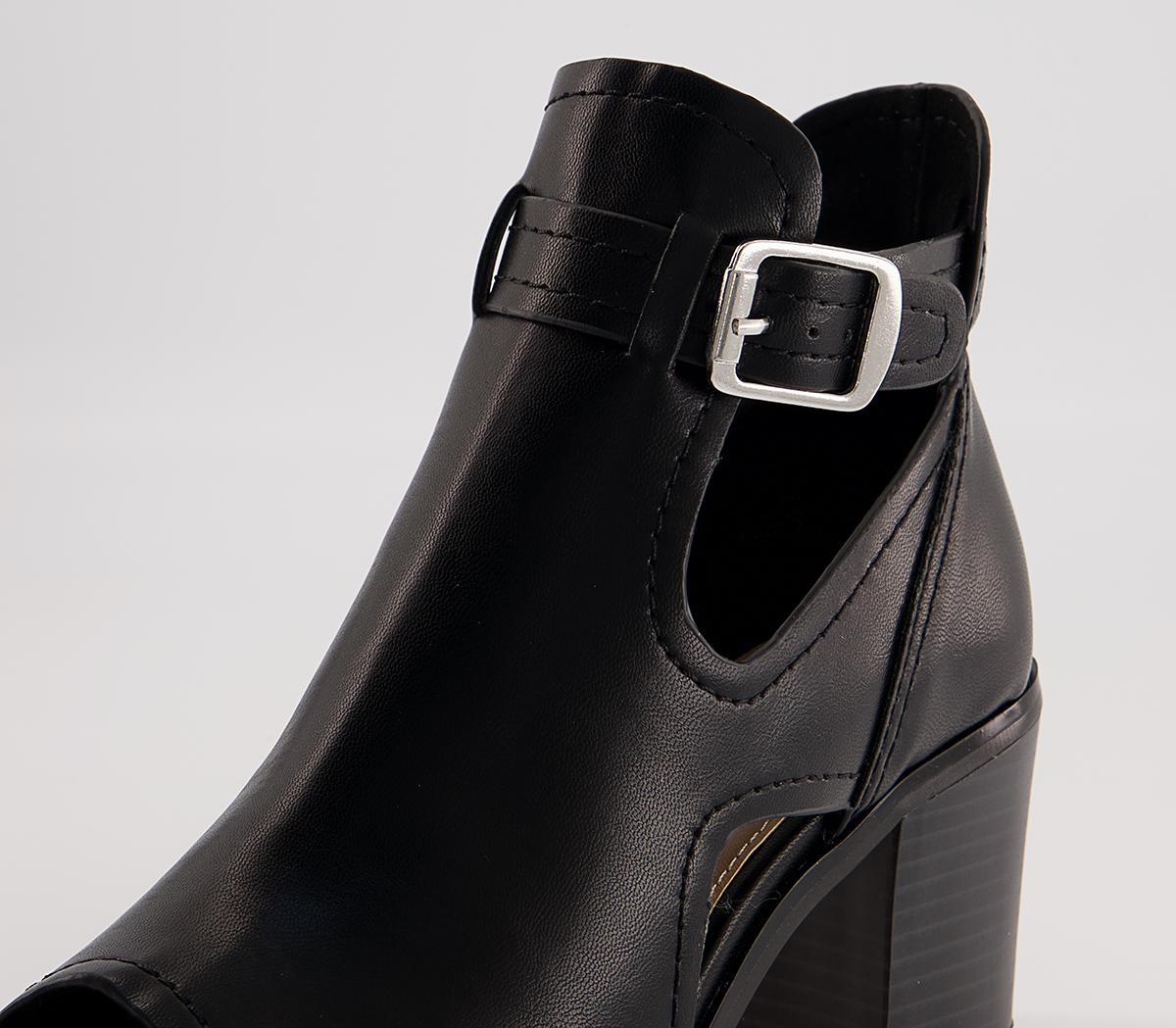 Office Monty Cut Out Shoe Boots Office Monty Cut Out Shoe Boots Black