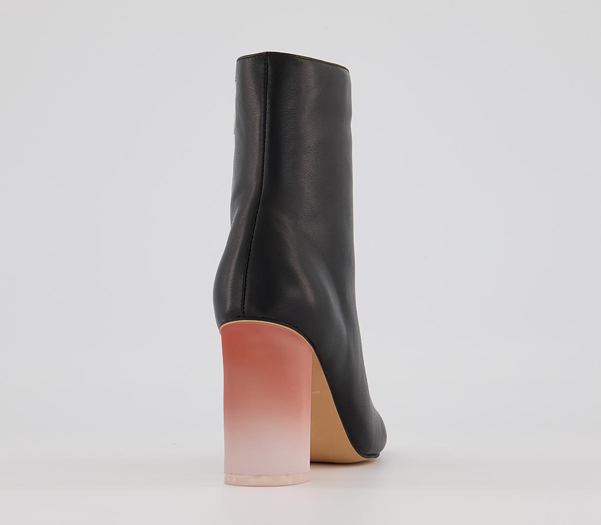 OFFICEAround Feature Block Heeled Ankle Boots OFFICEAround Feature Block Heeled Ankle BootsBlack Leather