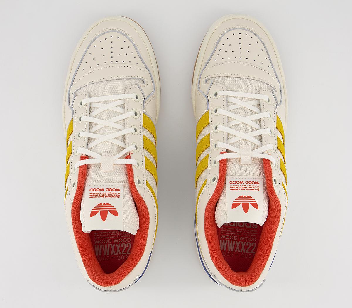 adidas Consortium Forum Low Woodwood Trainers adidas Consortium Forum Low Woodwood Trainers Off White Yellow Altered Amber