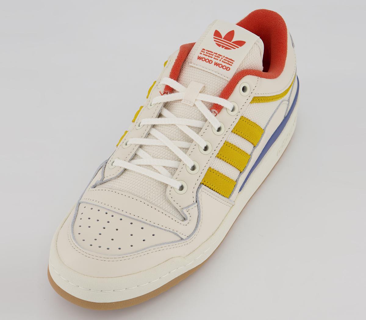 adidas Consortium Forum Low Woodwood Trainers adidas Consortium Forum Low Woodwood Trainers Off White Yellow Altered Amber